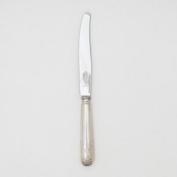 Gustaf Möllenborg, a set of twelve Swedish silver dinner knives, mark of Gustaf Möllenborg, Stockholm 1824-1826.