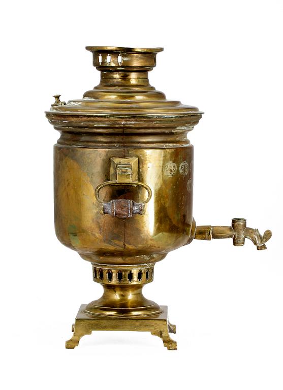 SAMOVAR, mässing, Ryssland, 1800-talets slut.