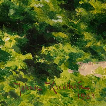 JOHAN KROUTHÉN, oil on canvas, signed and dated 1923.