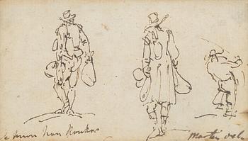 Elias Martin, tusch och akvarell, 2 st, samramade.