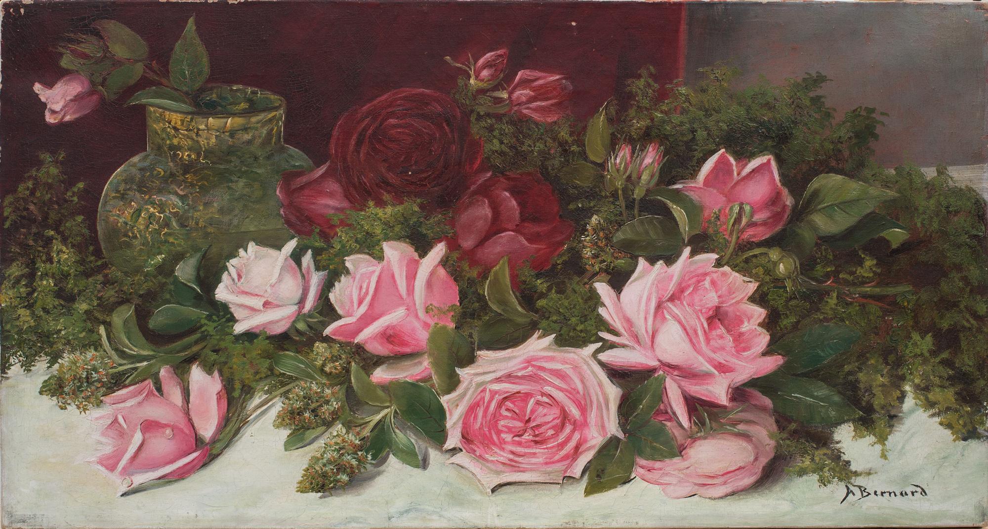 AUGUSTE HENRI BERNARD, olja på duk, signerad.