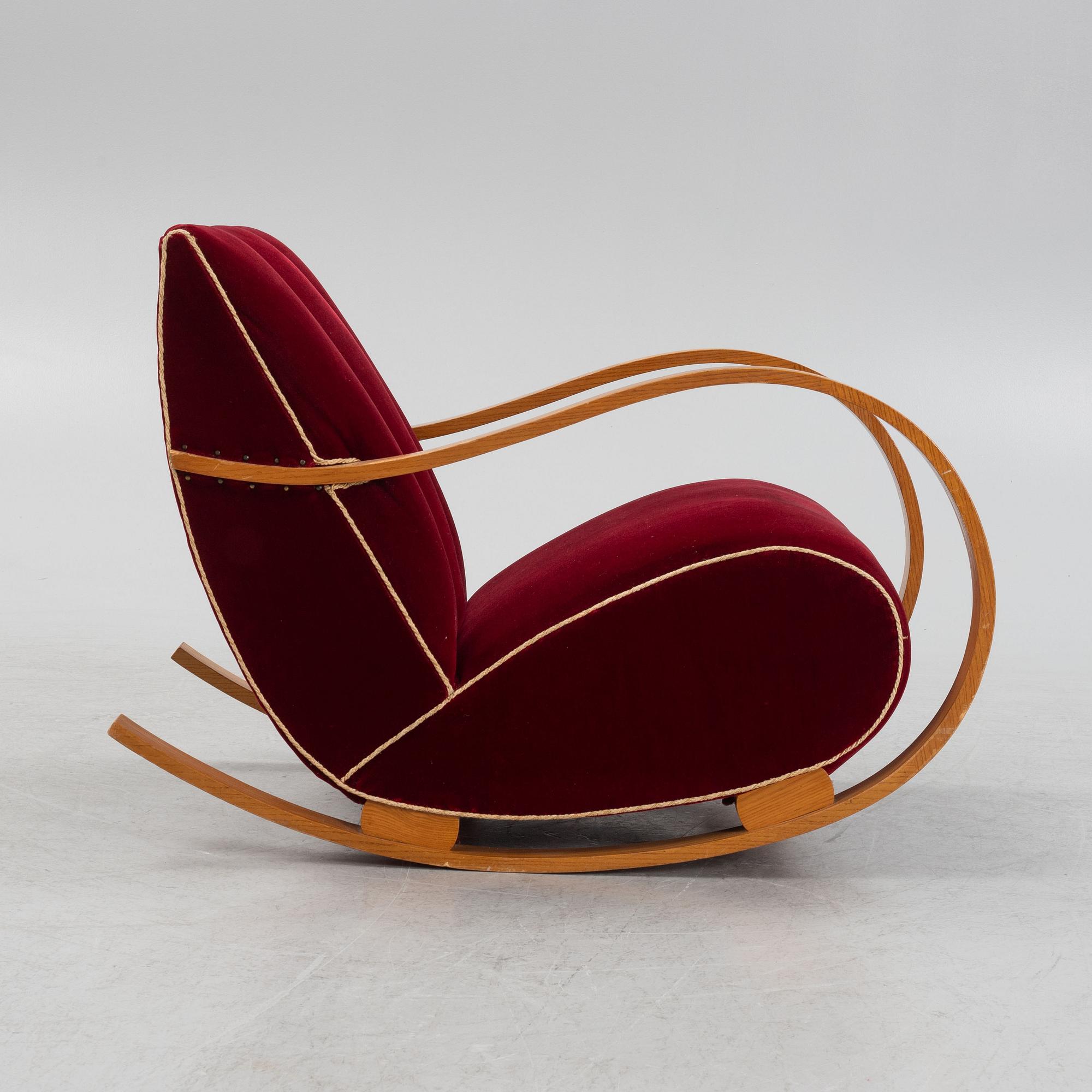A Swedish Modern rocking chair, 1940's.