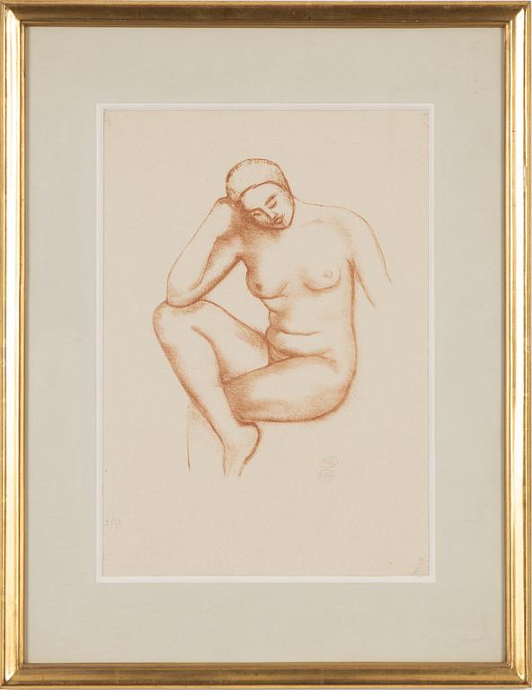 Aristide Maillol, lithograph in colours, signed 2750.