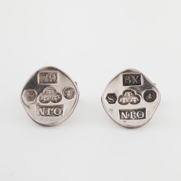 OWE JOHANSSON, Stockholm, 1972, manschettknappar.