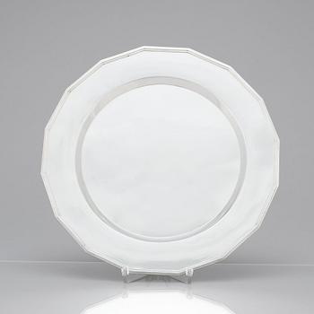 Wiwen Nilsson, a set of 18 sterling silver plates, Lund Sweden 1956- 1962.