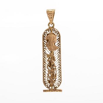 An 18K gold pendant, Egypt.