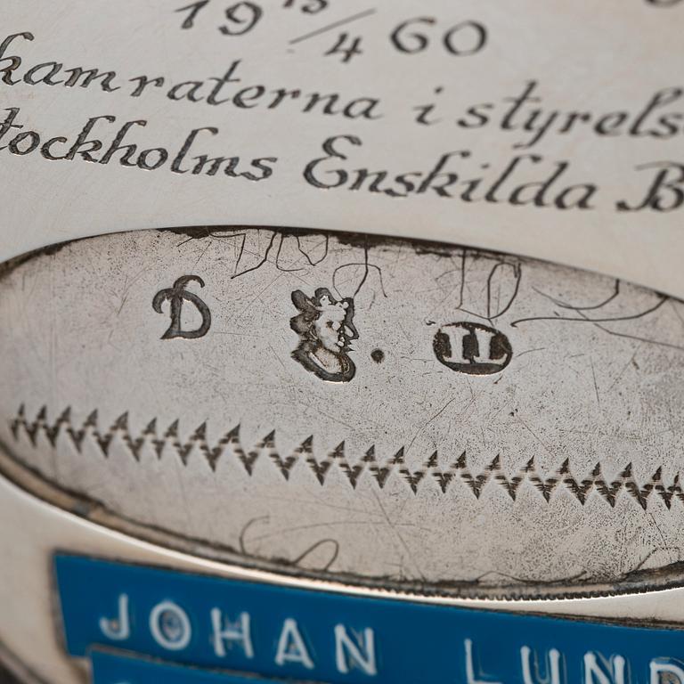 A Swedish early 18th century parcel-gilt silver beaker, mark of Johan Lund, Stockholm 1716.