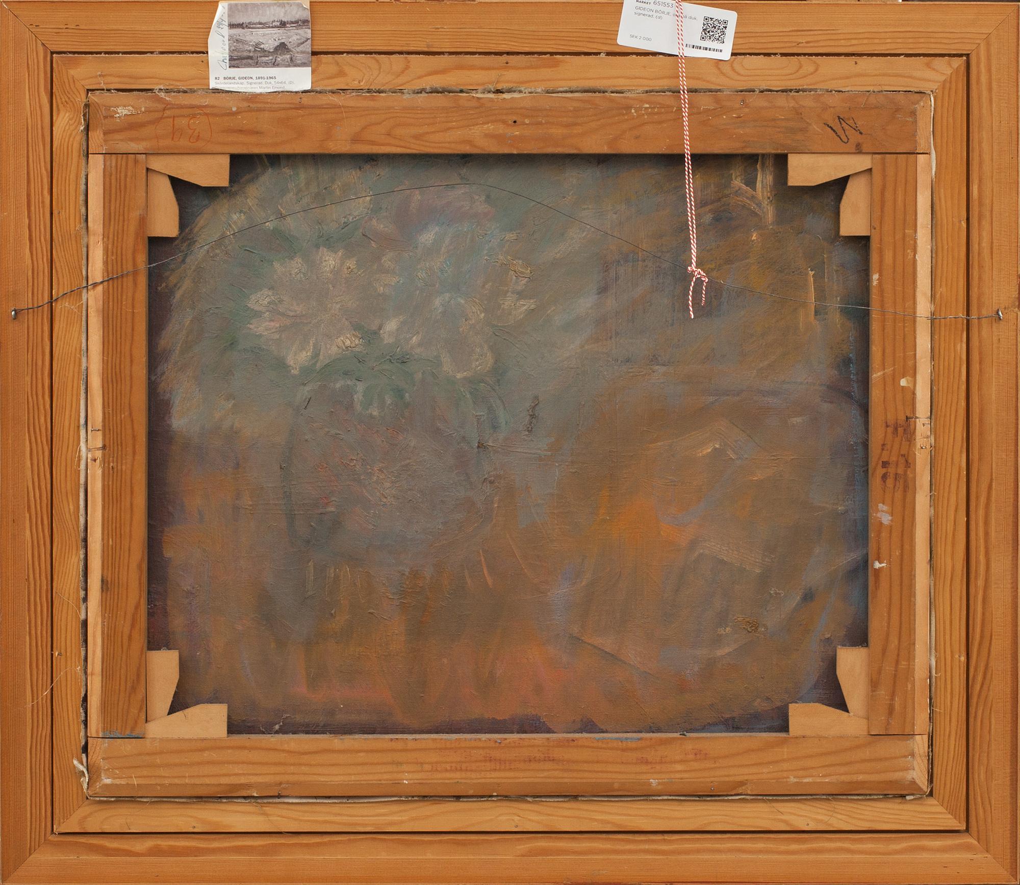 GIDEON BÖRJE, olja på duk, signerad.