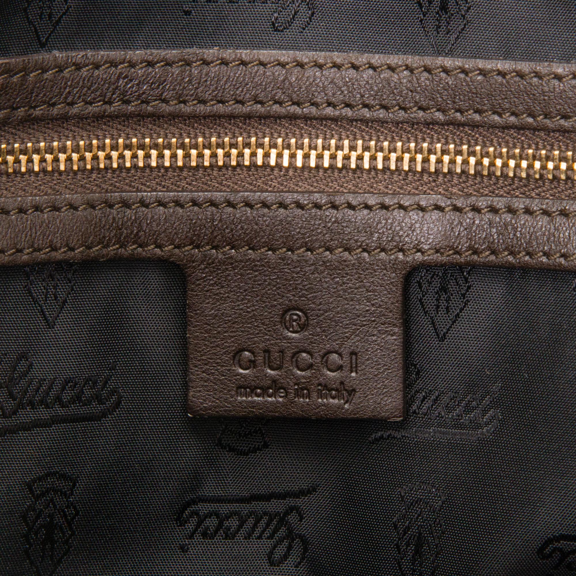 GUCCI Medium Suede Hysteria Top Handle Handbag.