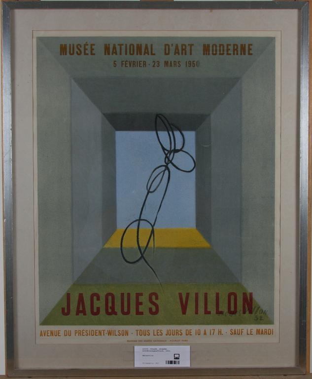 VILLON, JACQUES, utställningsaffisch, 1951.