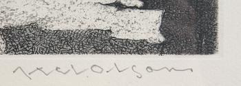 AXEL OLSON, litografi, sign.
