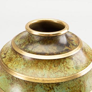 Vase, bronze, art deco, Svenska Metallverken, 1920's-30's.