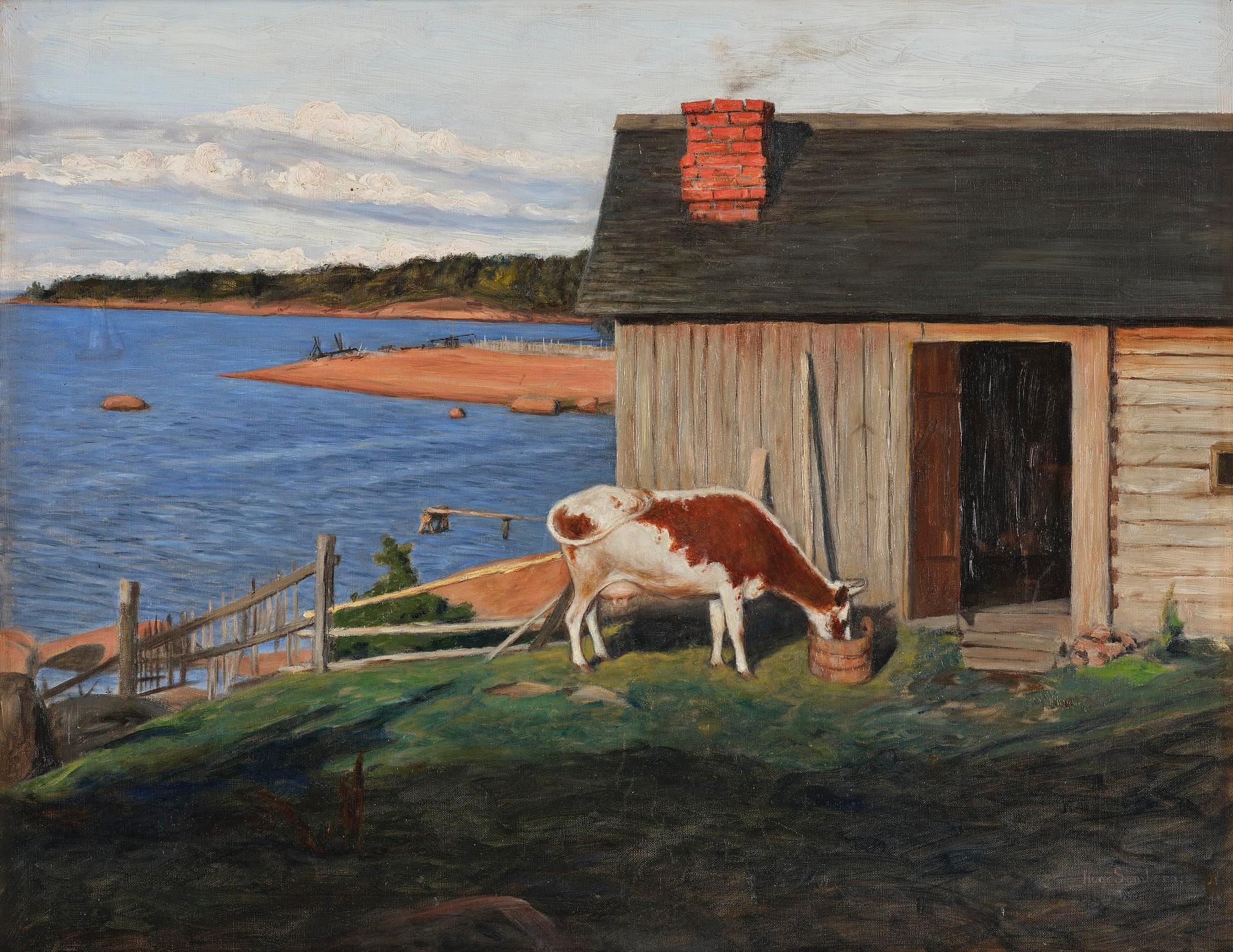 Hugo Simberg, "Landscape from Niemenlautta".