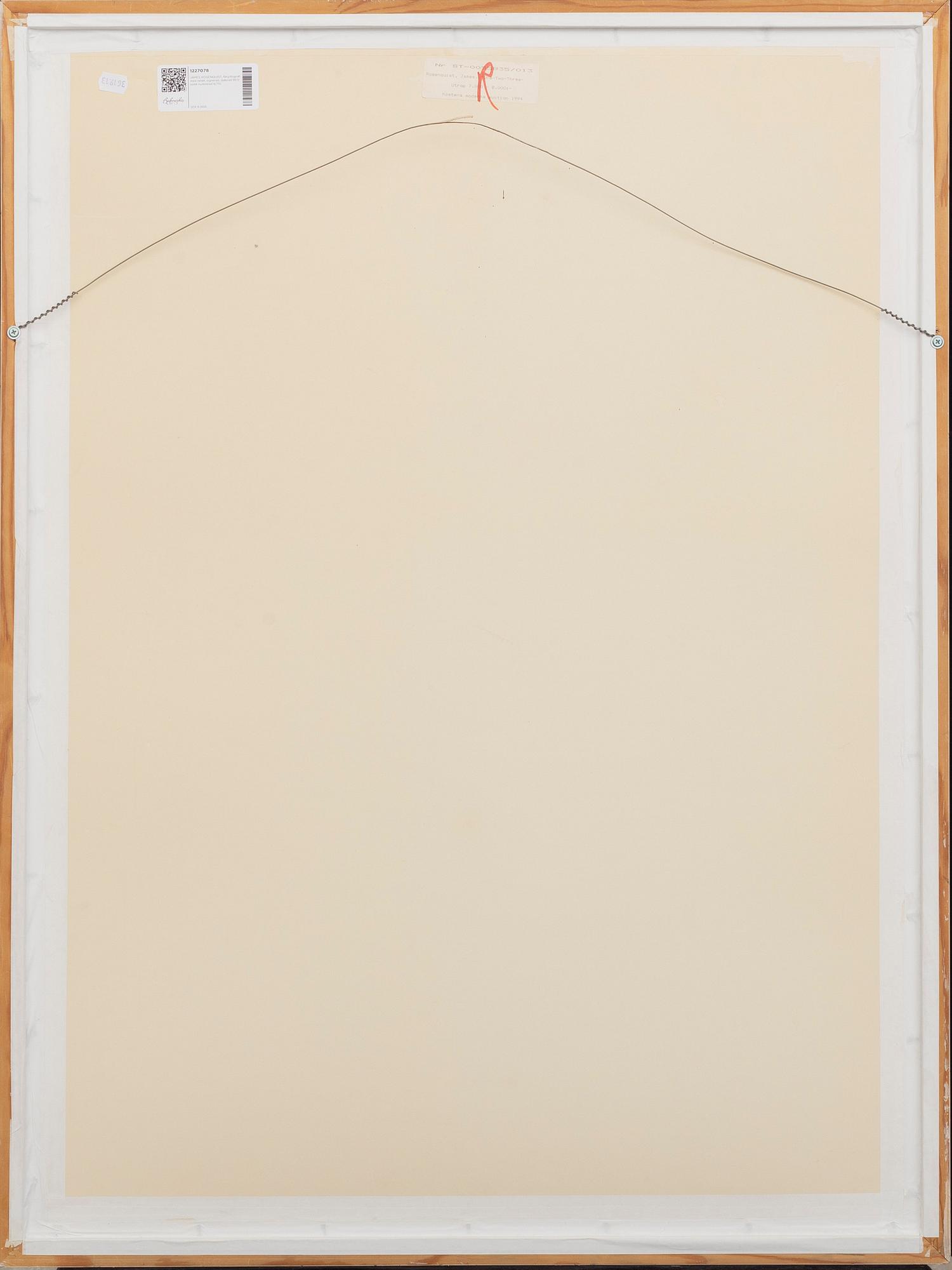 JAMES ROSENQUIST, a signed, dated and numbered colour lithograph with relief.