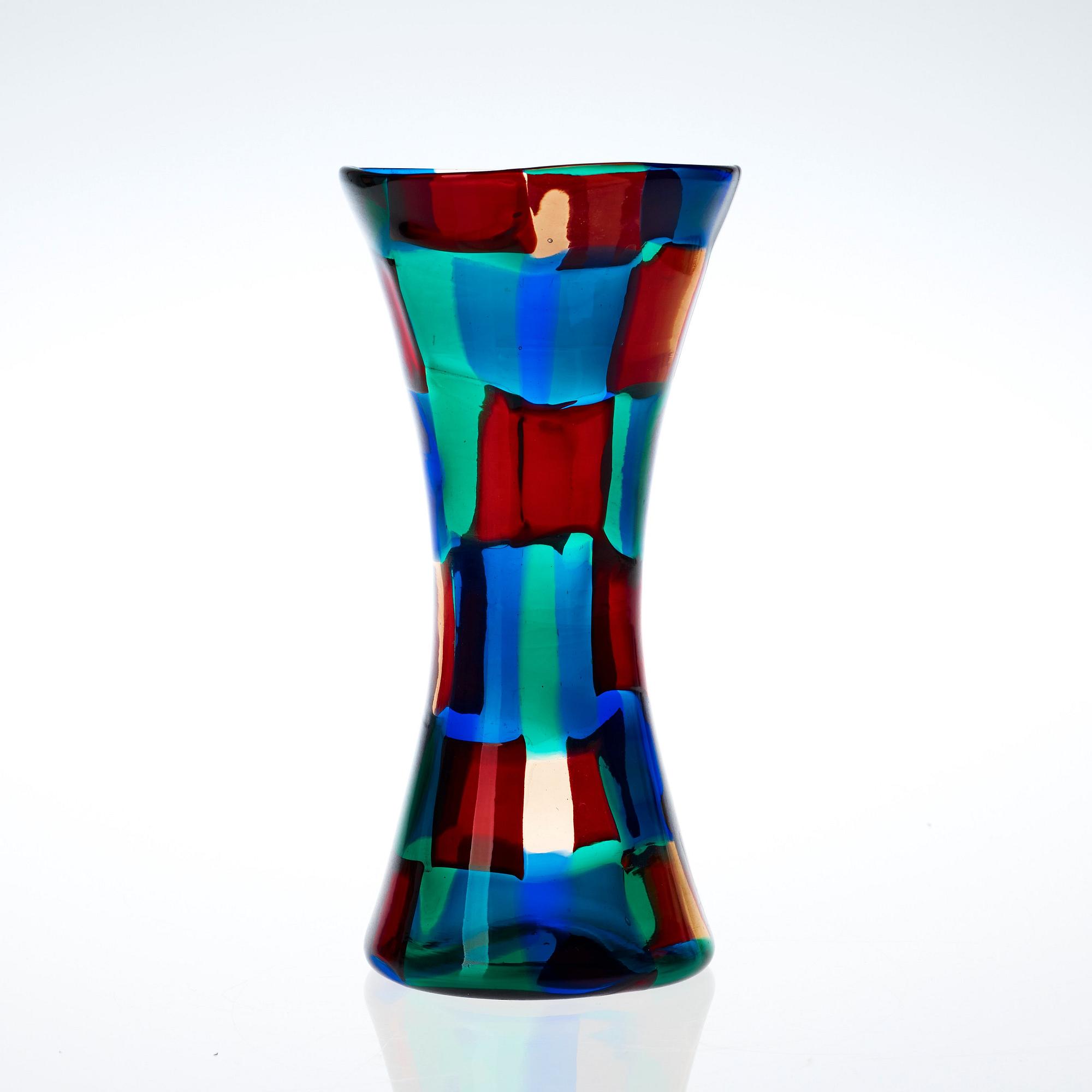 A Fulvio Bianconi 'Pezzato' glass vase, Venini, Italy 1950's.