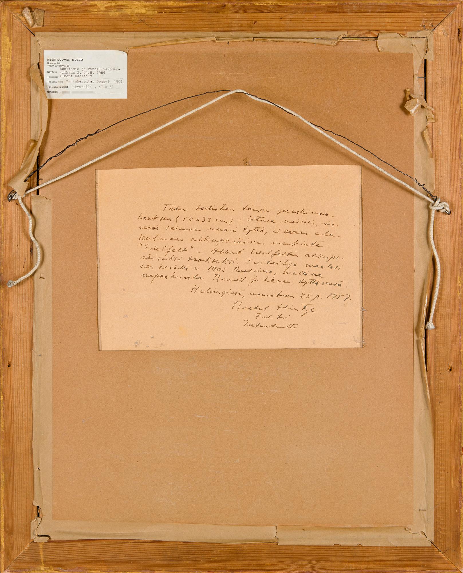 Albert Edelfelt, The Baroness Bennet with her Daughter.