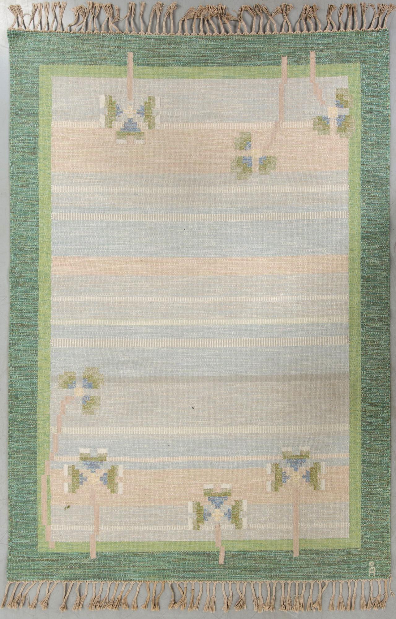 FLAT WEAVE. "Vårblom". Signed Å (Anna Johanna Ångström), Axeco, ca 280 x 195 cm.