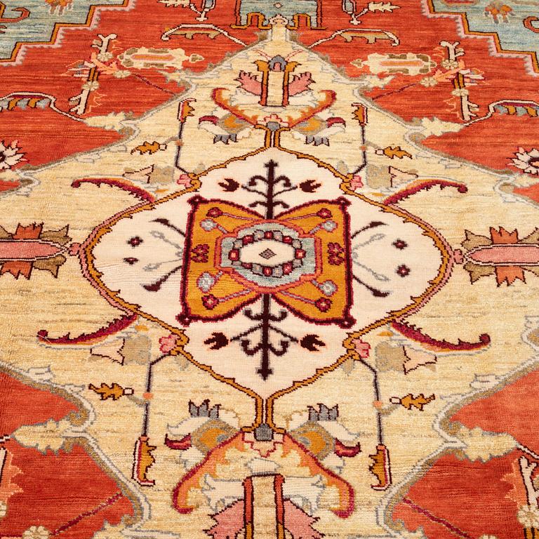 Matta, Västpersisk, Heriz-mönster, ca 432 x 305 cm.