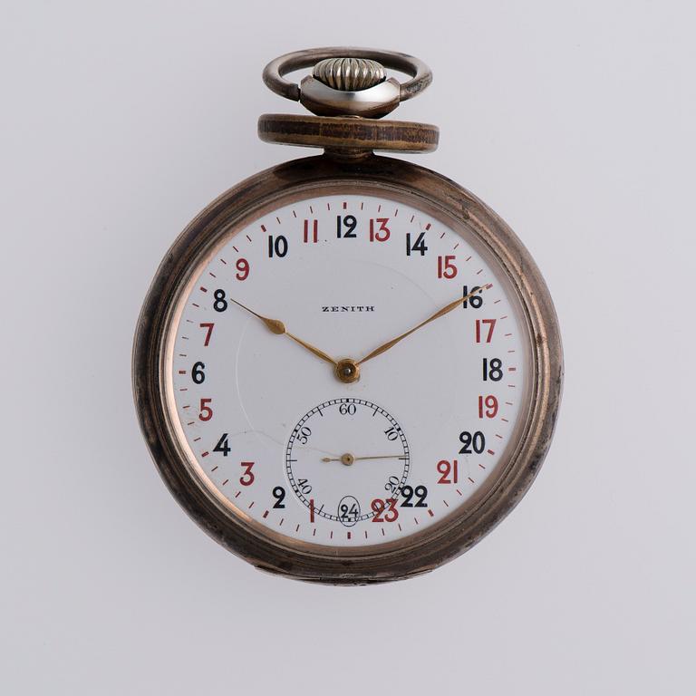 ZENITH, taskukello, 24H näyttö, halkaisija 52 mm.