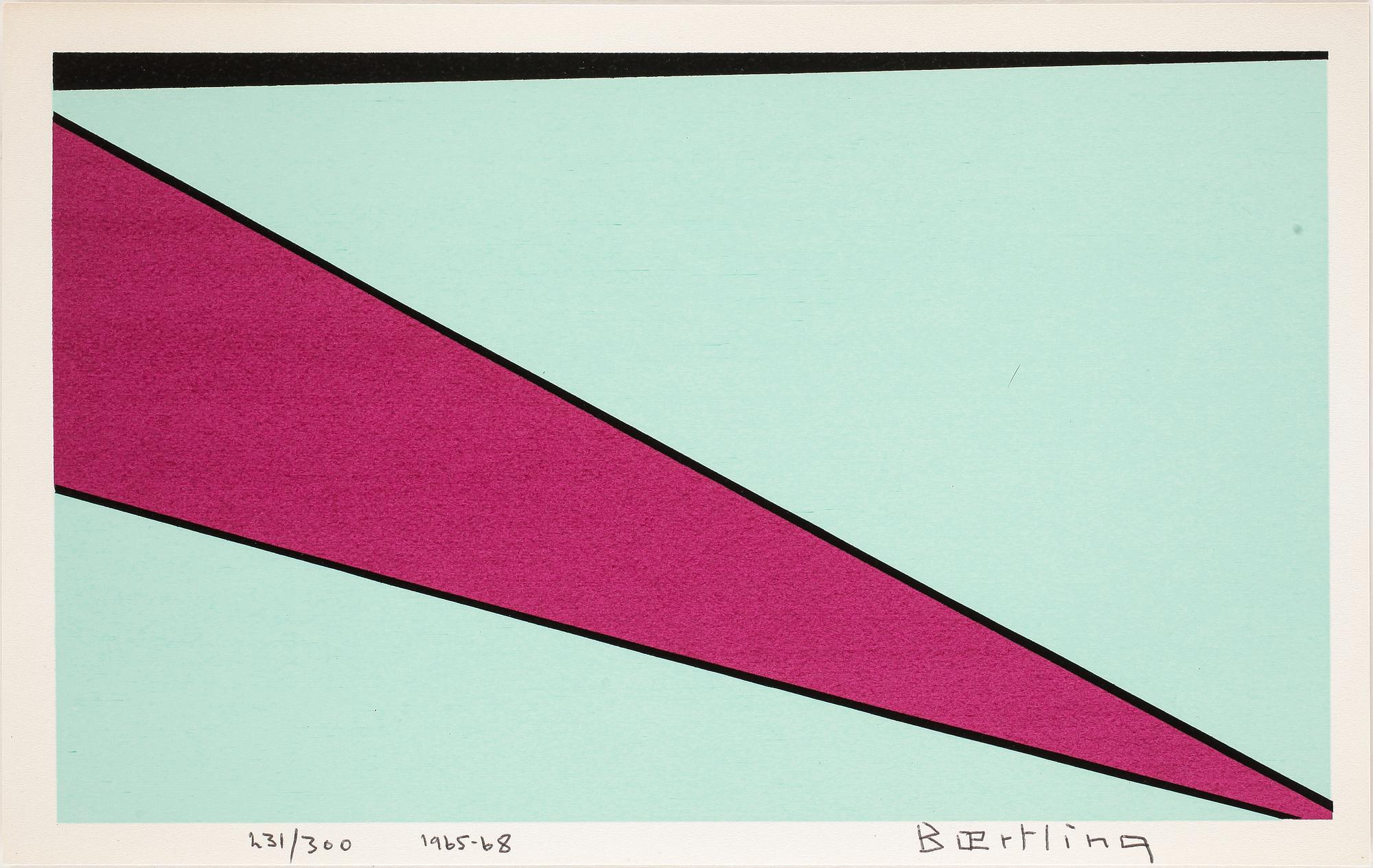 OLLE BAERTLING, färgserigrafi, 1951-68, signerad och numrerad 231/300.