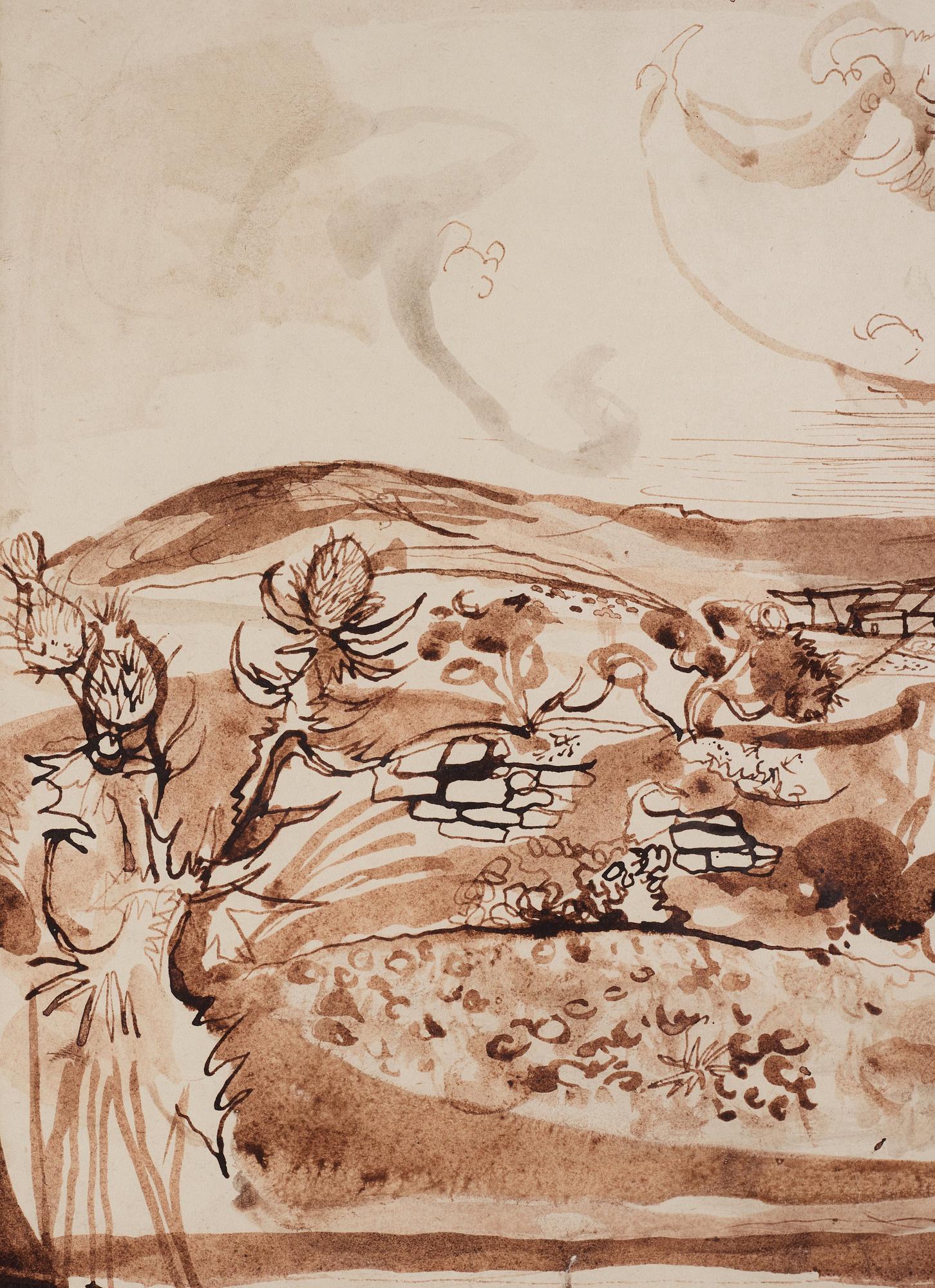 John Minton, Landscape with a waterpump.