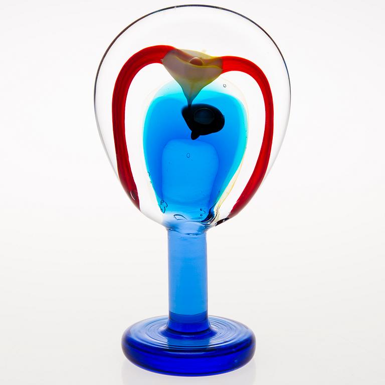 OIVA TOIKKA, A 'Lollipop' glass sculpture signed Oiva Toikka, Nuutajärvi 2004, 76/200.