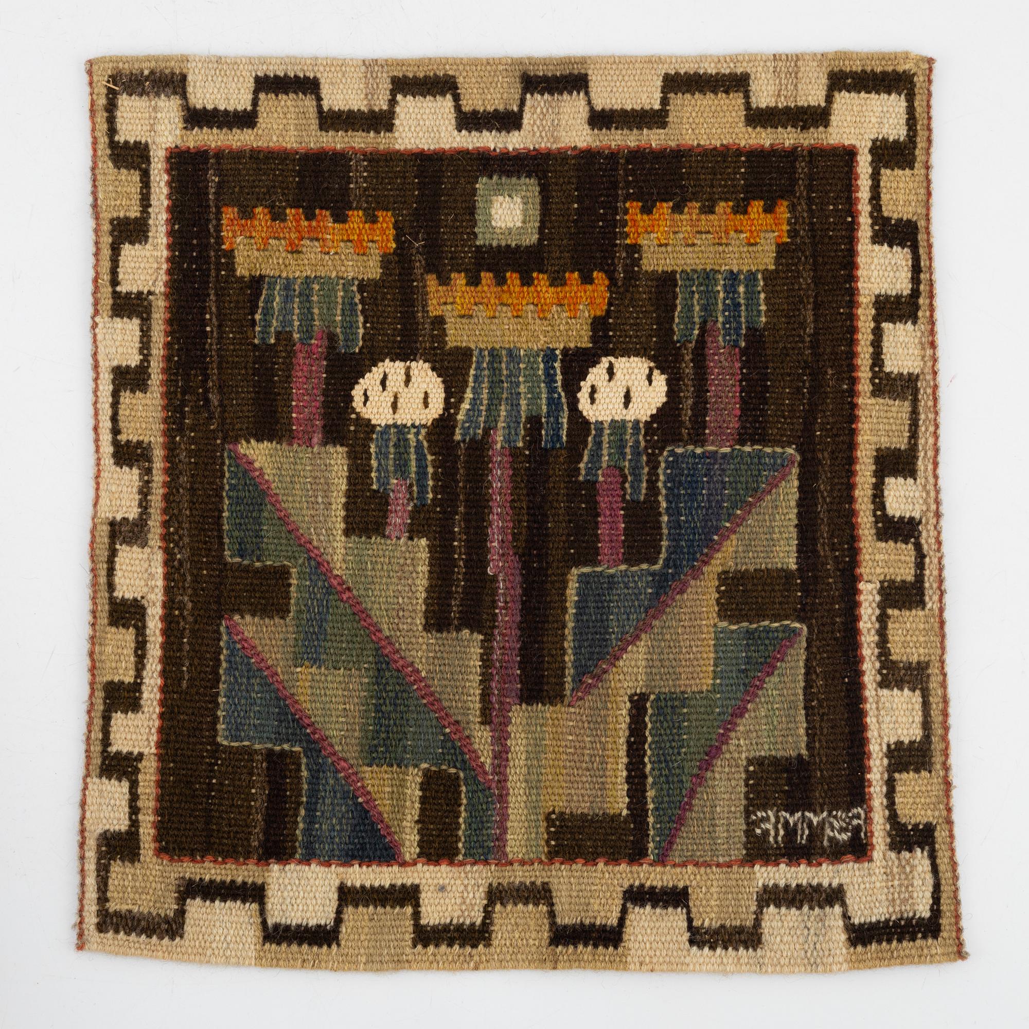 Märta Måås-Fjetterström, vävnad, "Maskros", AB MMF, 1900-talets andra hälft.