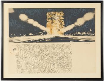 Christo Vladimirov Javacheff, "Packed Building, Project for the Arc de Triomphe, Paris".