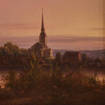 Joseph Magnus Stäck, Vue of Gripsholm castle in Sweden.