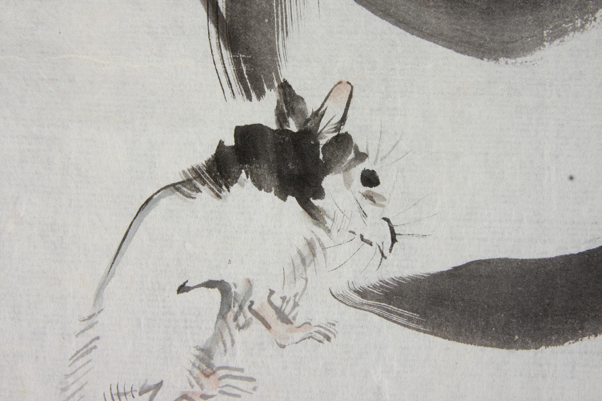 TRÄSNITT samt TECKNING, Japan, 1800-tal.