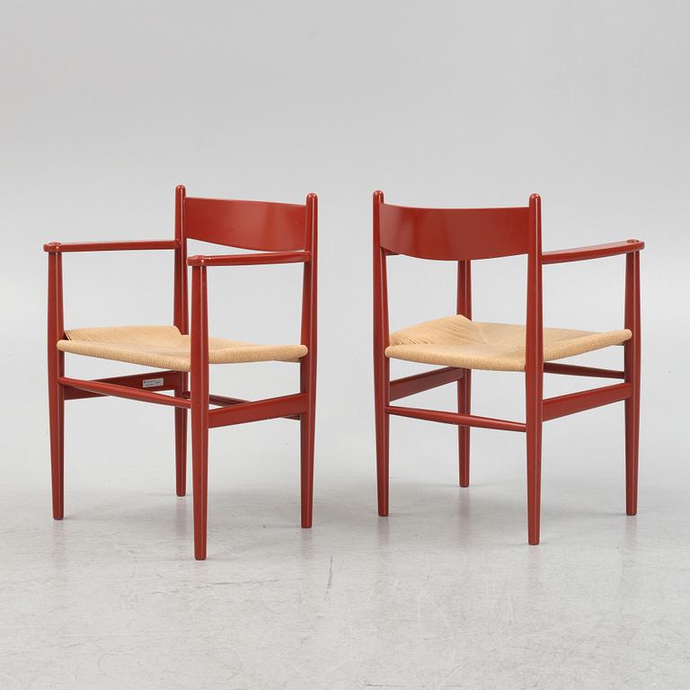 A set of  four "CH37" armchairs by Hans J Wegner for Carl Hansen & Søn, Denmark.