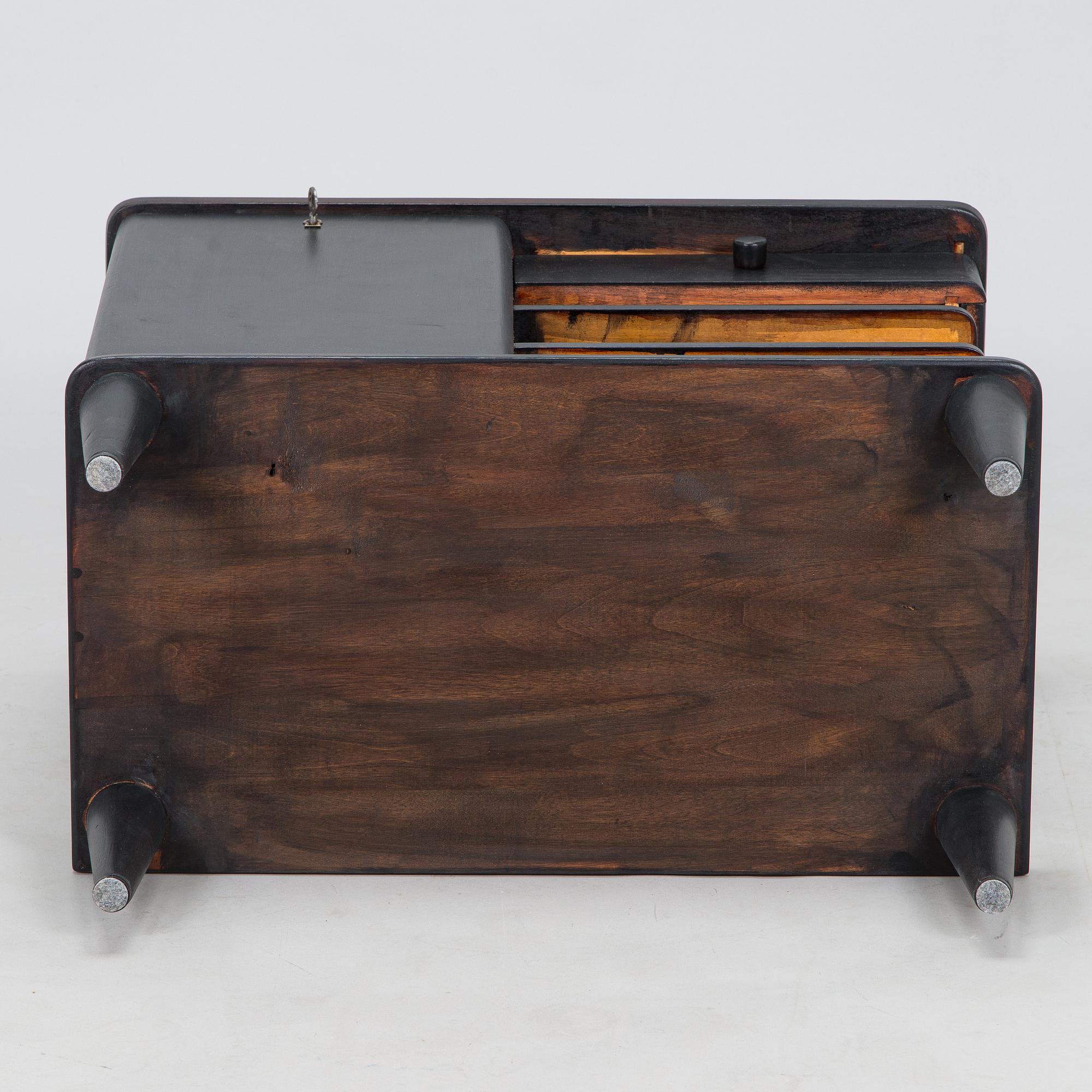 A 1950s 'Pertti' radio table, model 3205, Asko, Finland. Design year 1948.