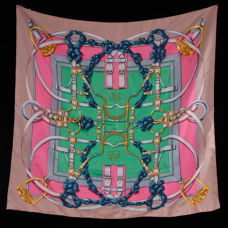 SCARF, siden, "Grand manege", design Henri d'Origny Hermès, Paris,
