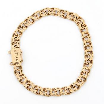 ARMBAND, 18K guld, Sixten Liedberg, Stockholm, 1959. Vikt ca 13,59 g.