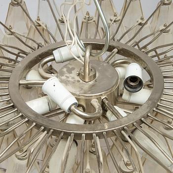 Carlo Scarpa, A1960s 'Polyhedra' chandelier for Venini Murano Italy.