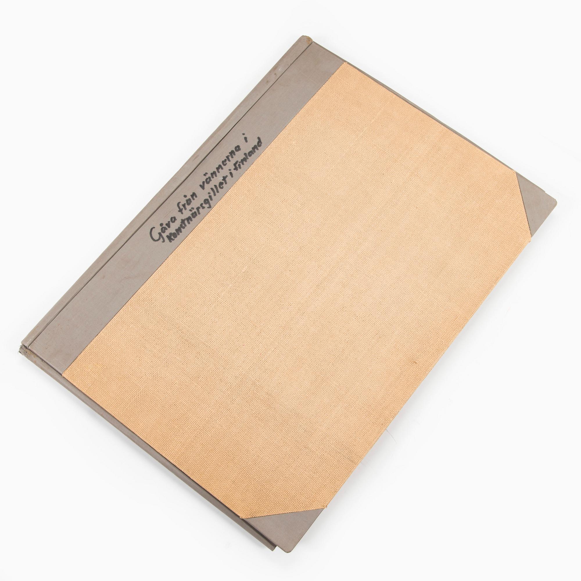 Konstnärsmapp med arbeten av olika finska konstnärer, 1944.