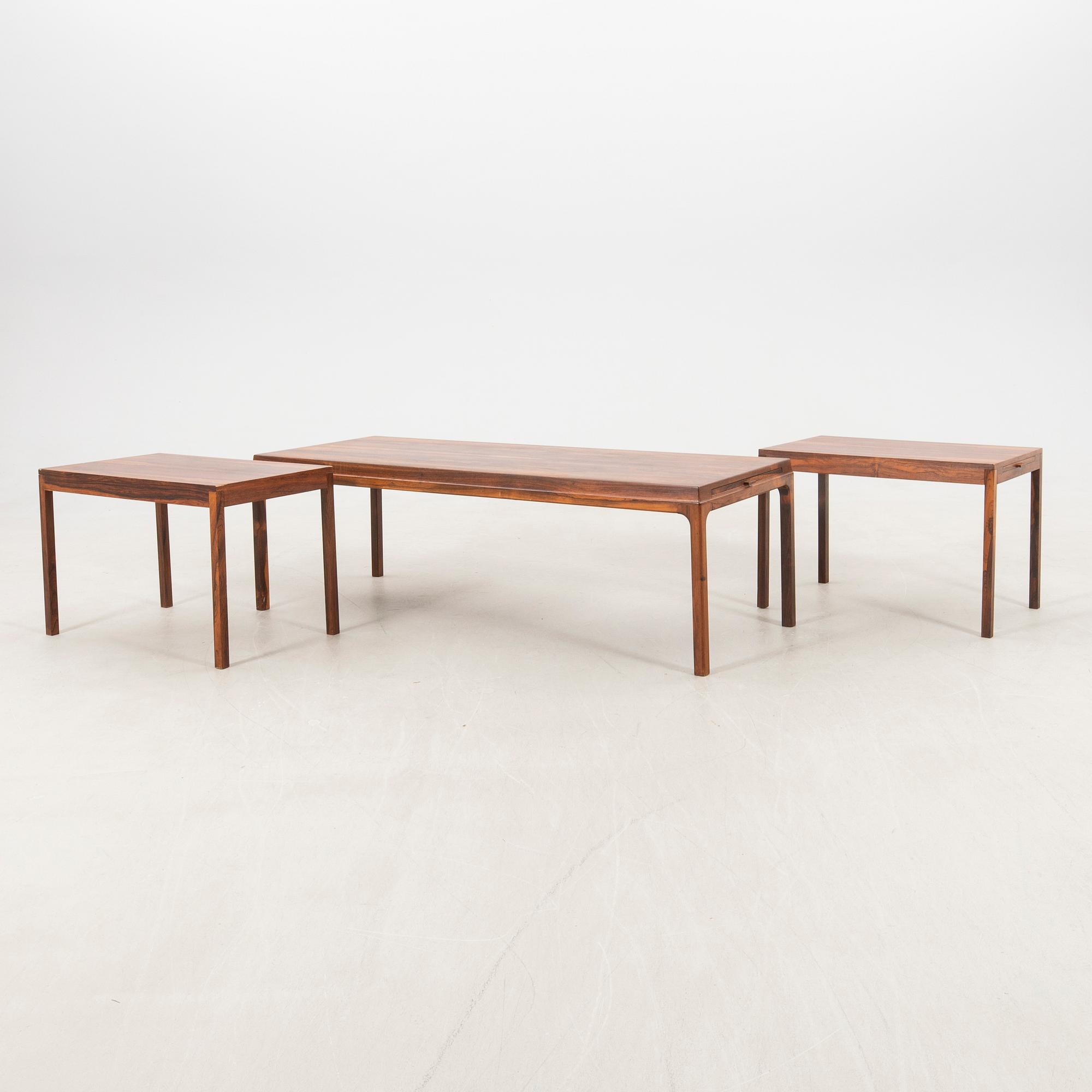 Coffee table and side table, a pair from the 1960s.