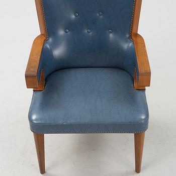 Fåtölj, Swedish Modern,  Franklins Möbler, 1950-tal.