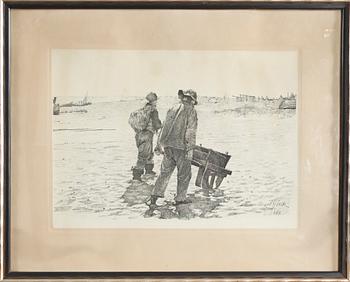 Oscar Björck · OSCAR BJÖRCK, etsning, sign i plåten o dat 1884.