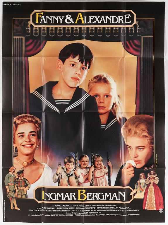 FILMAFFISCHER, franska originalaffischer, 2 st, Fanny & Alexander samt Smultronstället.