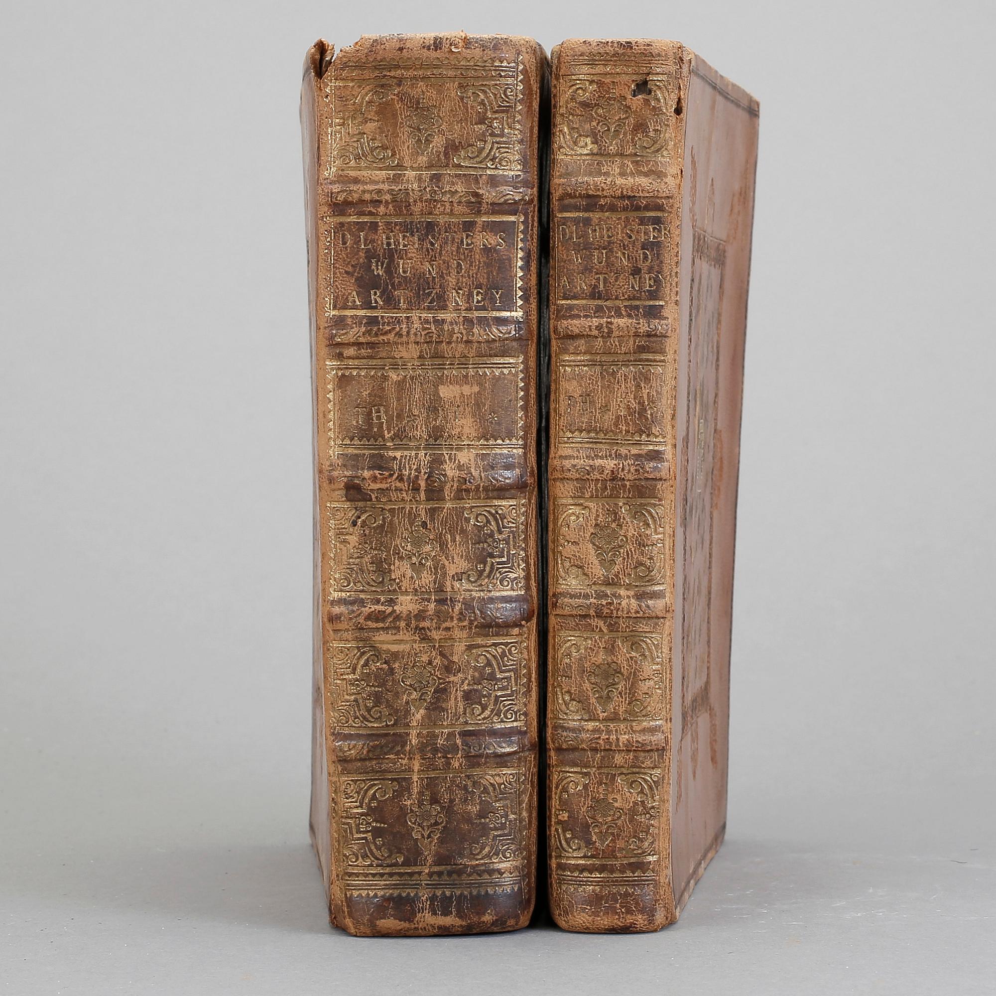 LORENZ HEISTER, 2 vol, Chirurgie in welcher alles was zur sund arznen.., Nürnberg 1752.