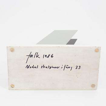Lars-Erik Falk, a painted metal sculpture, signed and dated 1986.