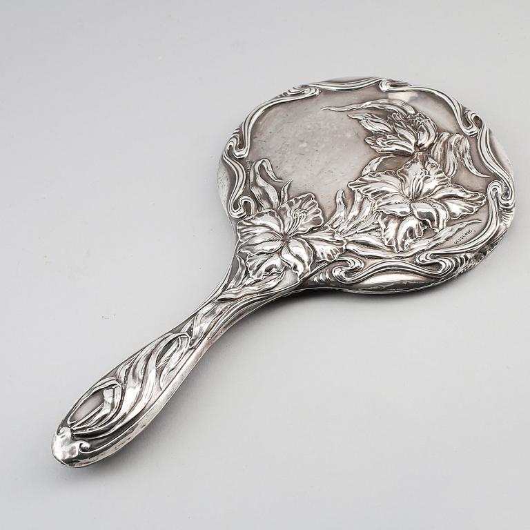 HANDSPEGEL, silver, jugend, Chester 1911.