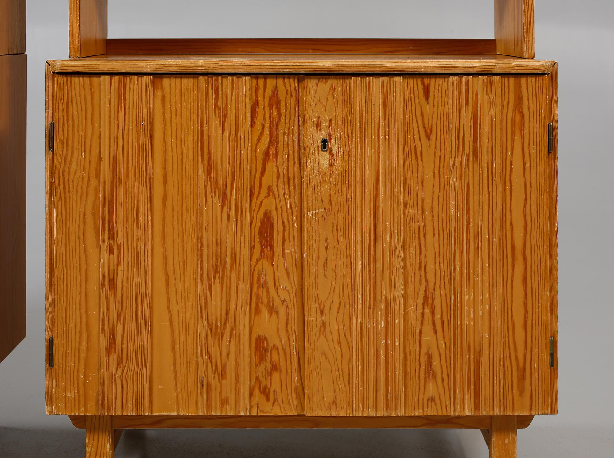 UNDERSKÅP, 2 st, HYLLA SAMT SEKRETÄRHYLLA, Göran Malmvall, K A Andersson & Söner, Huskvarna, 1900-talets andra hälft.