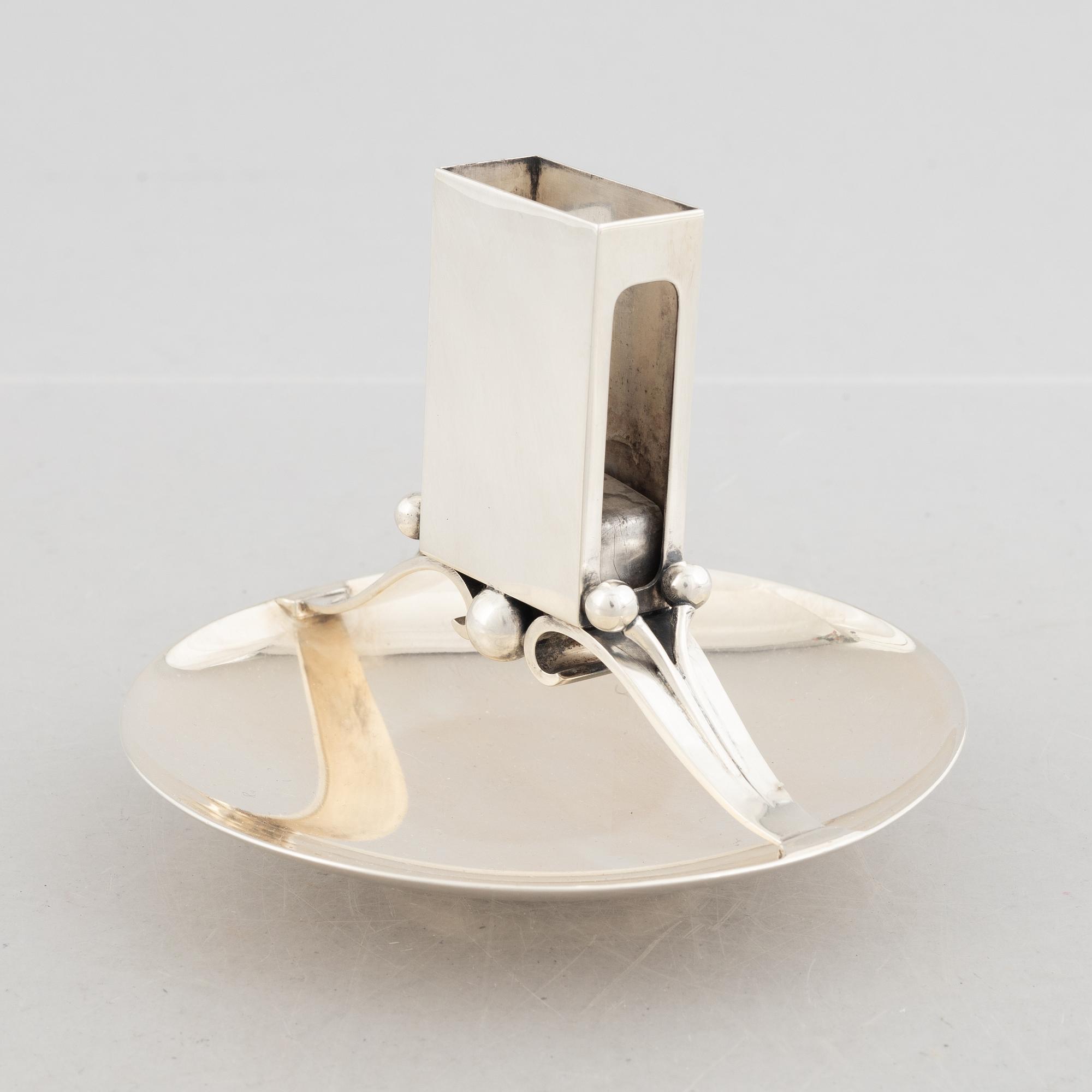 Harald Nielsen, a sterling silver match holder, design no. 637 B, Denmark 1933-1944.