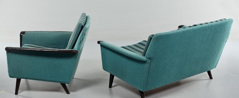 SOFFA samt FÅTÖLJ, Sverige, 1950-tal.