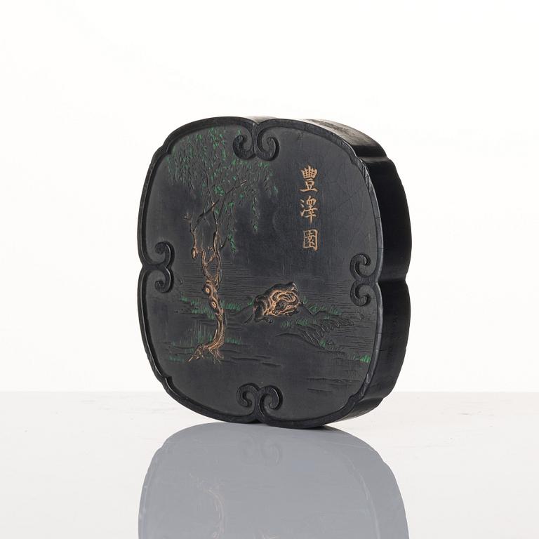 An ink cake, Qing dynasty.