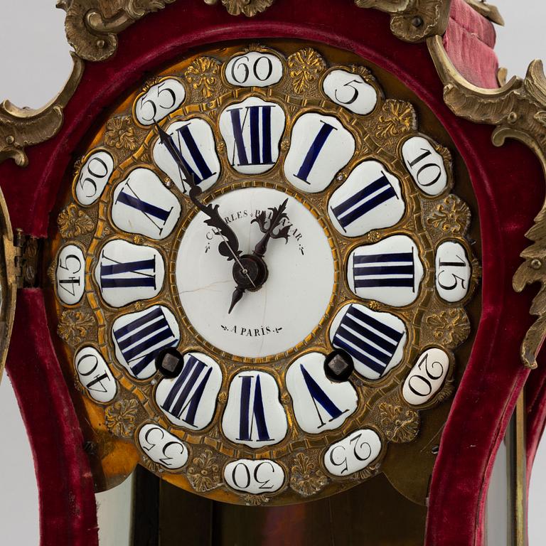 A Louis XV-style bracket clock, probably 19th century, dial and clockwork marked Charles Baltazar, Paris.