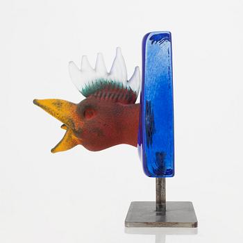 Kjell Engman, a signed glass sculpture, Kosta Boda.