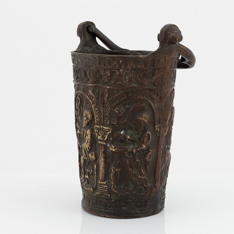 A Historismus period bronze bucket, 19th Century.